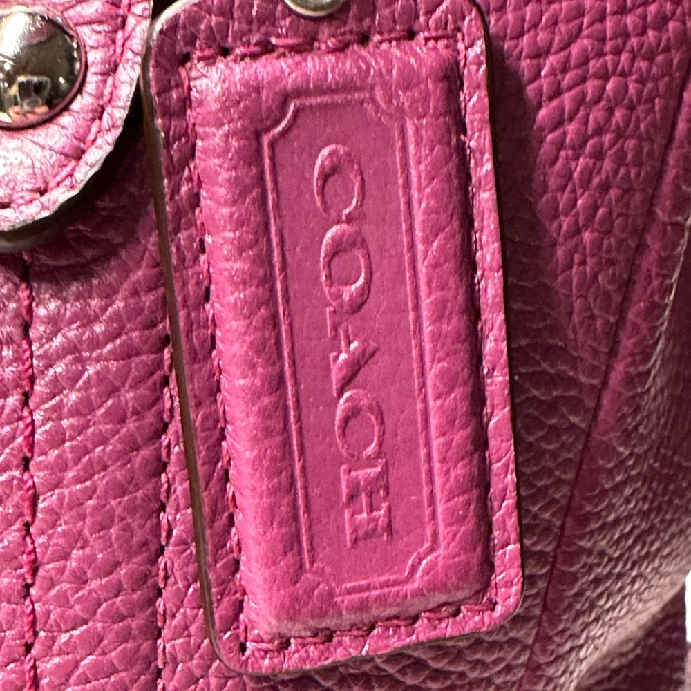 Coach Alexandra Purple Convertible Leather Shoulder Bag + COA - Picture 4 of 13